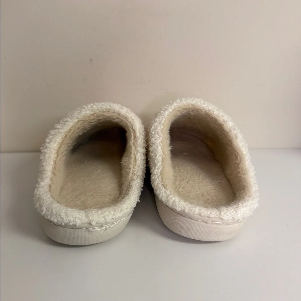 Kids Cozy Pink Smiley Face Slippers, Kids Size 3/4